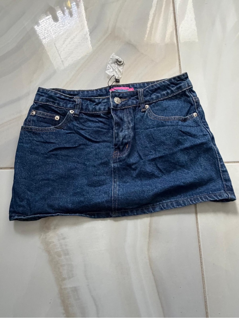 Edikted Dark Denim Mini Skirt